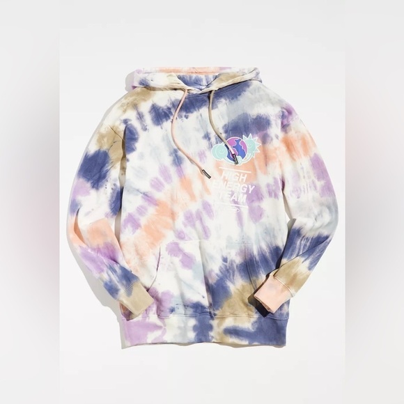 Market UO Exclusive Love The World Tie-Dye Hoodie Sweatshirt, Medium, NWT - Picture 5 of 7